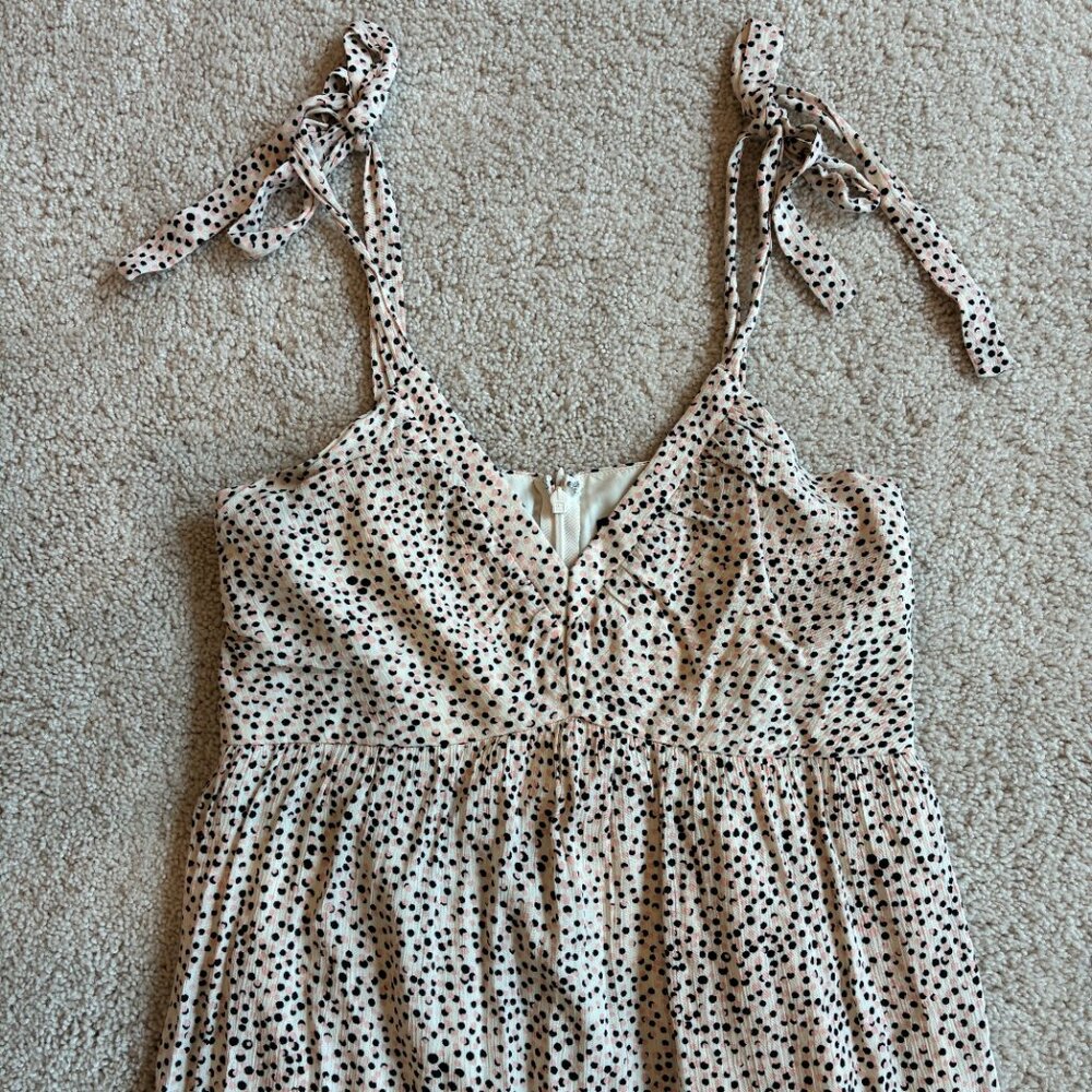 Express Cream/Black/Pink Adjustable Straps Maxi Summer Dress - Picture 2 of 15